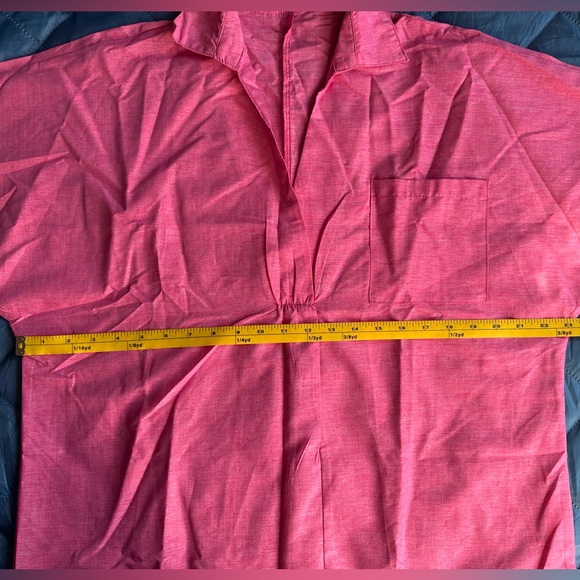 Pink cotton / poly blend shirt - perfect for summer! - Picture 10 of 10